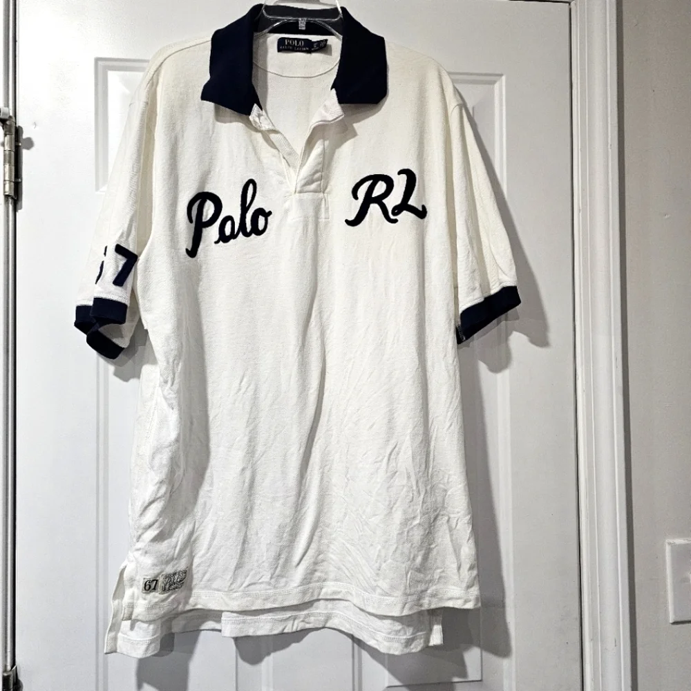 Polo Ralph Lauren Rugby Y2k rare Vintage shirt size LT/GL Prepie New Money